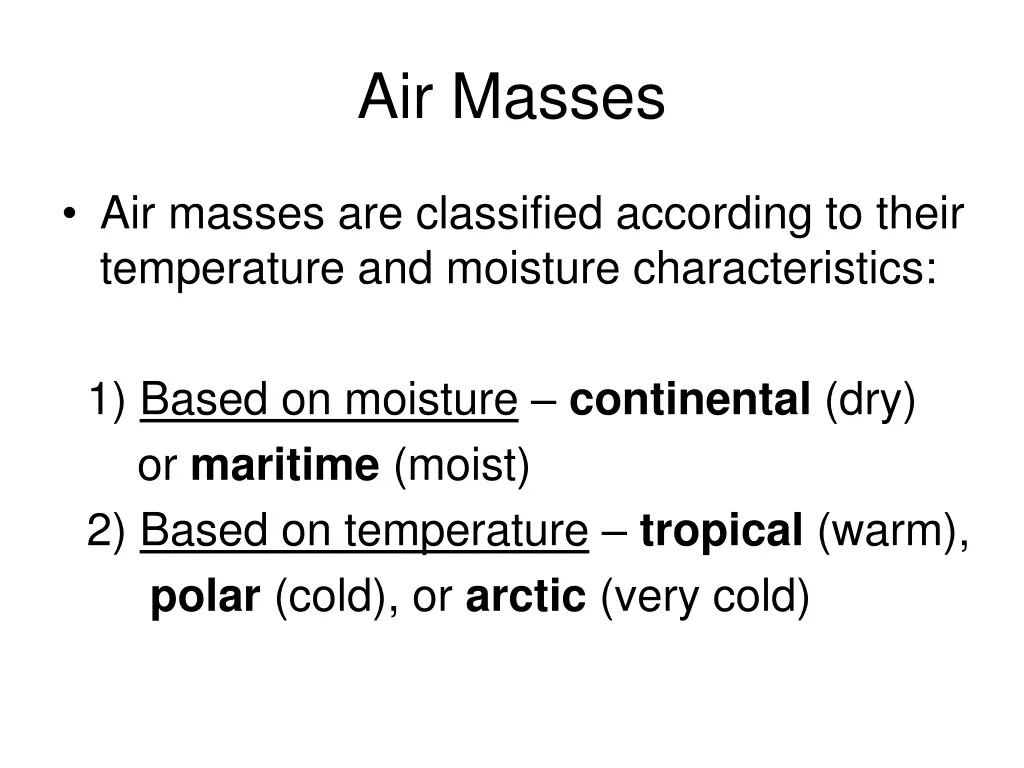 air masses 1