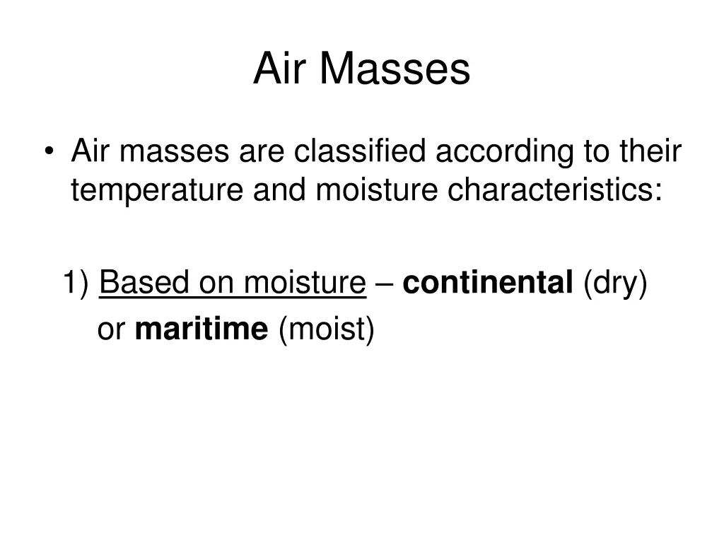 air masses