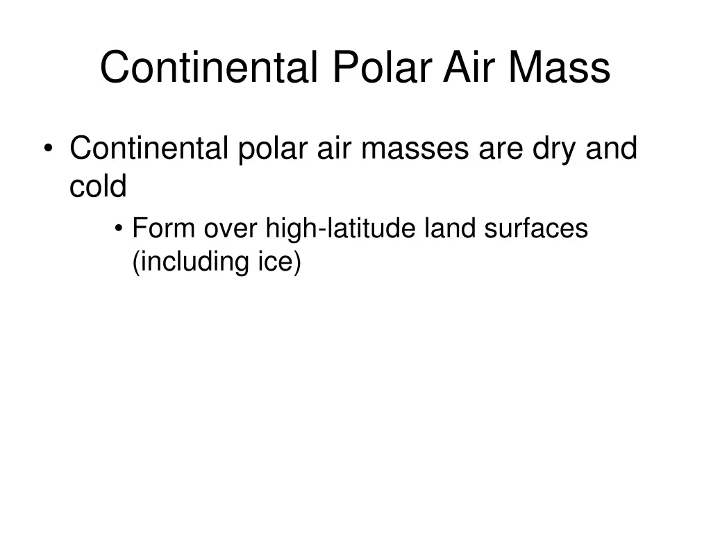 continental polar air mass 1