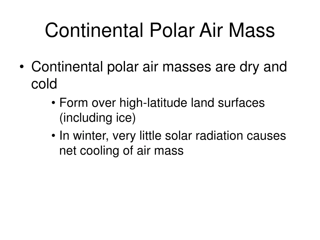 continental polar air mass 2