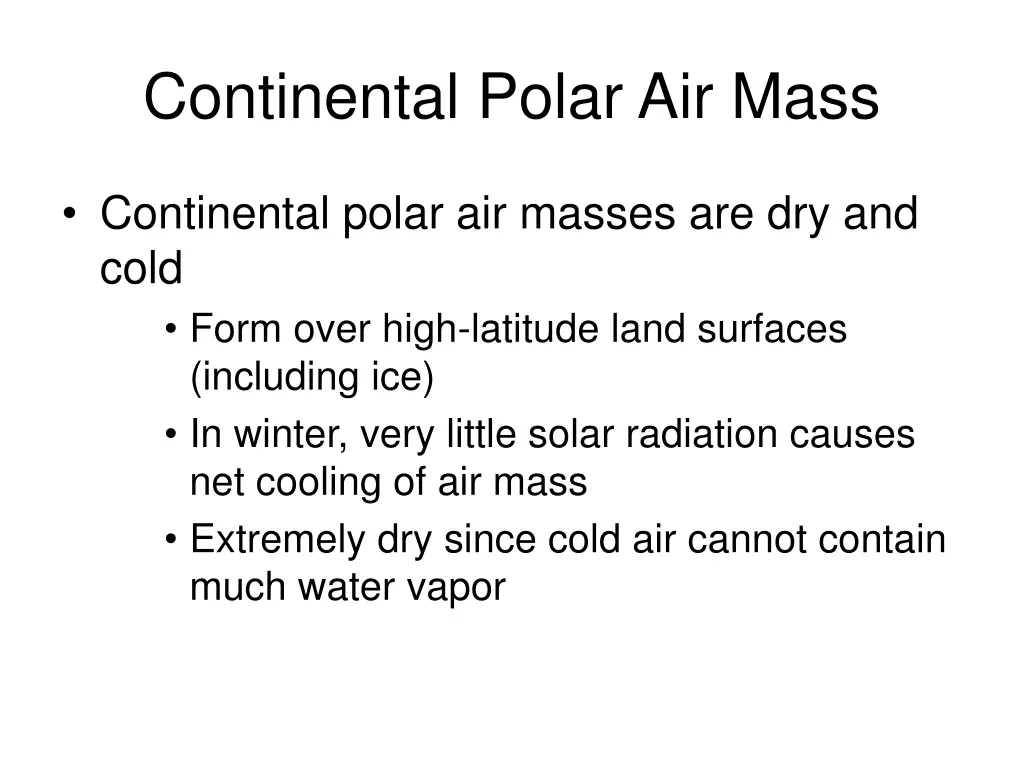 continental polar air mass 3