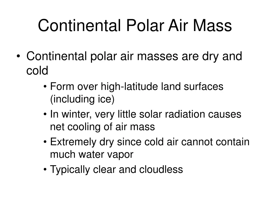 continental polar air mass 4