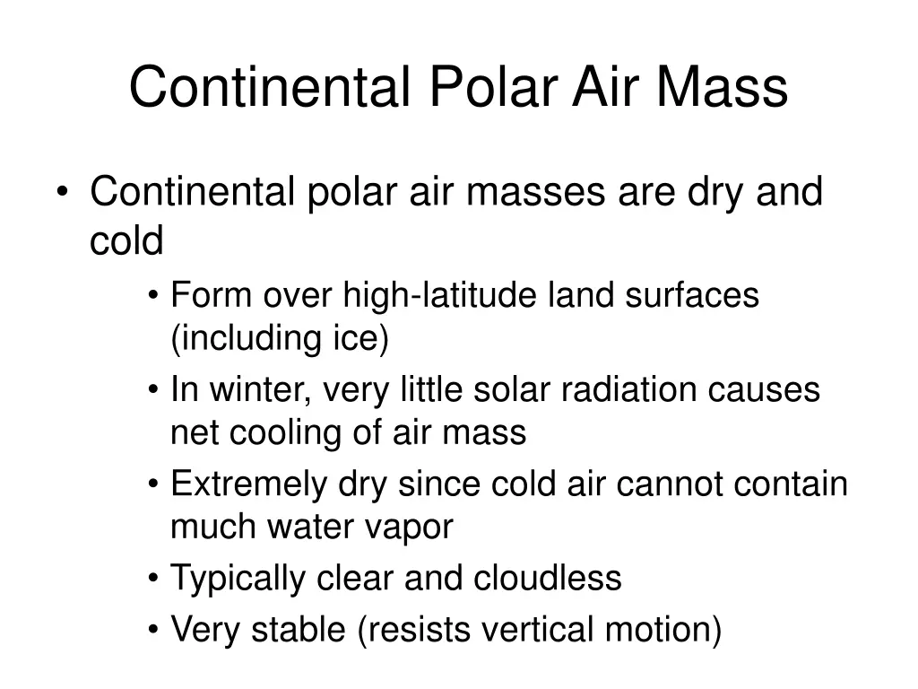 continental polar air mass 5