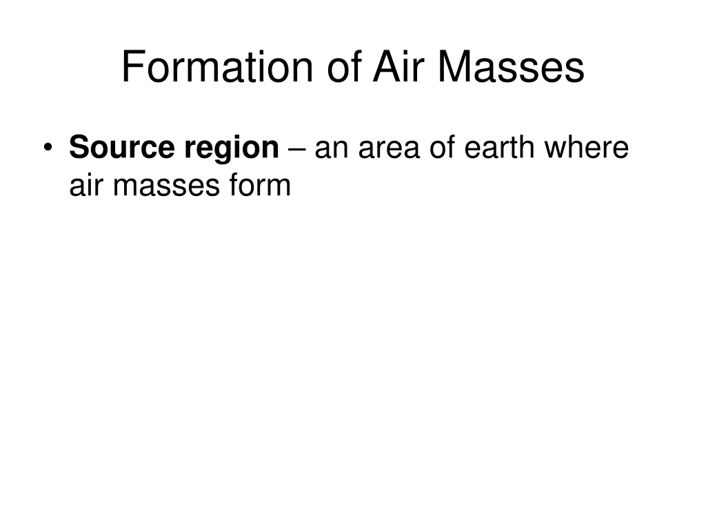 formation of air masses 2