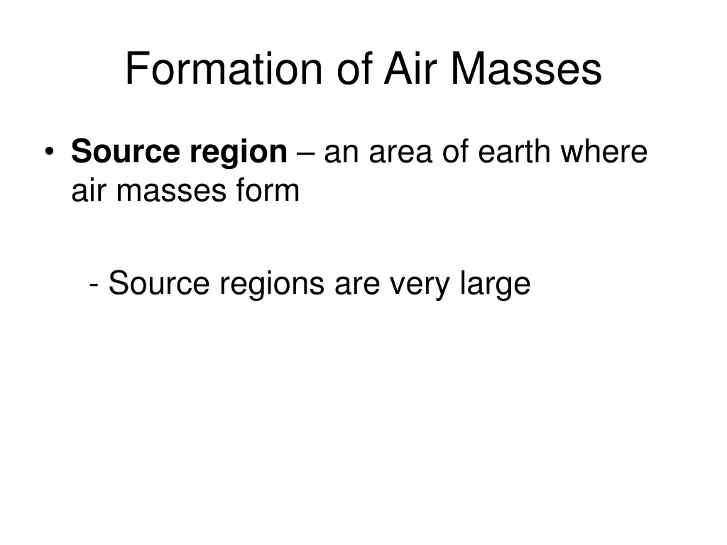 formation of air masses 3