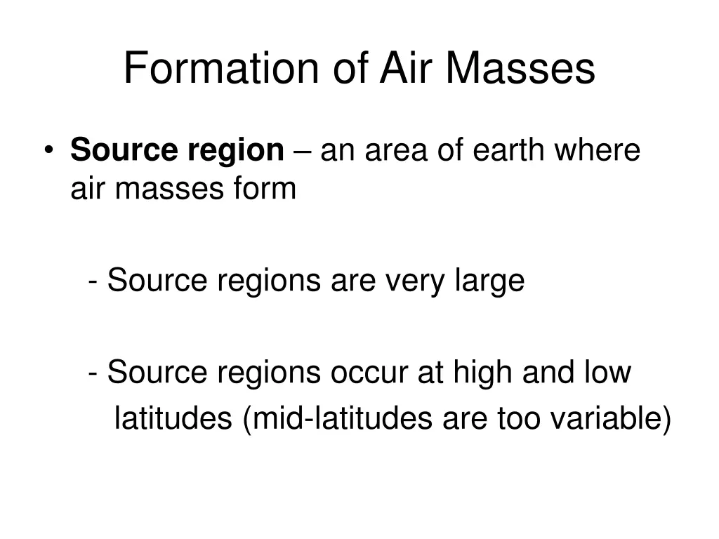 formation of air masses 4