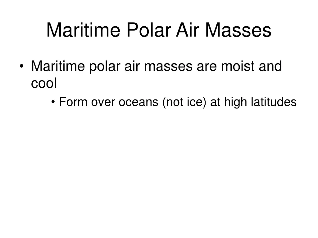 maritime polar air masses 1