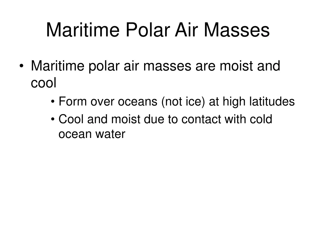 maritime polar air masses 2