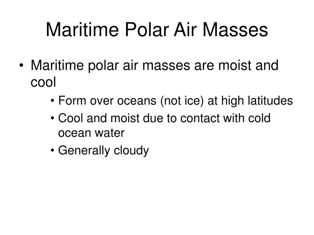 maritime polar air masses 3