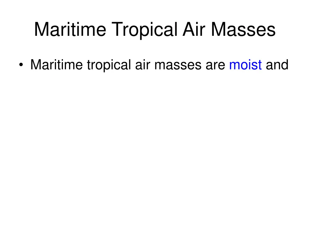 maritime tropical air masses 1