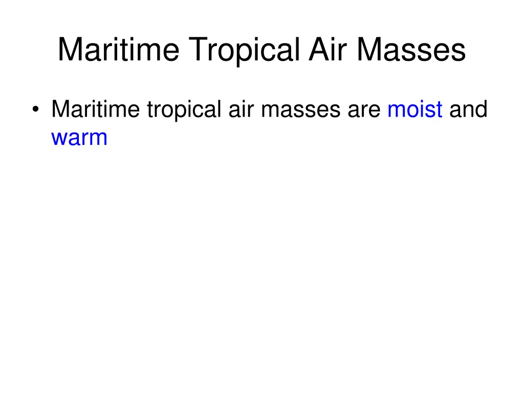 maritime tropical air masses 2