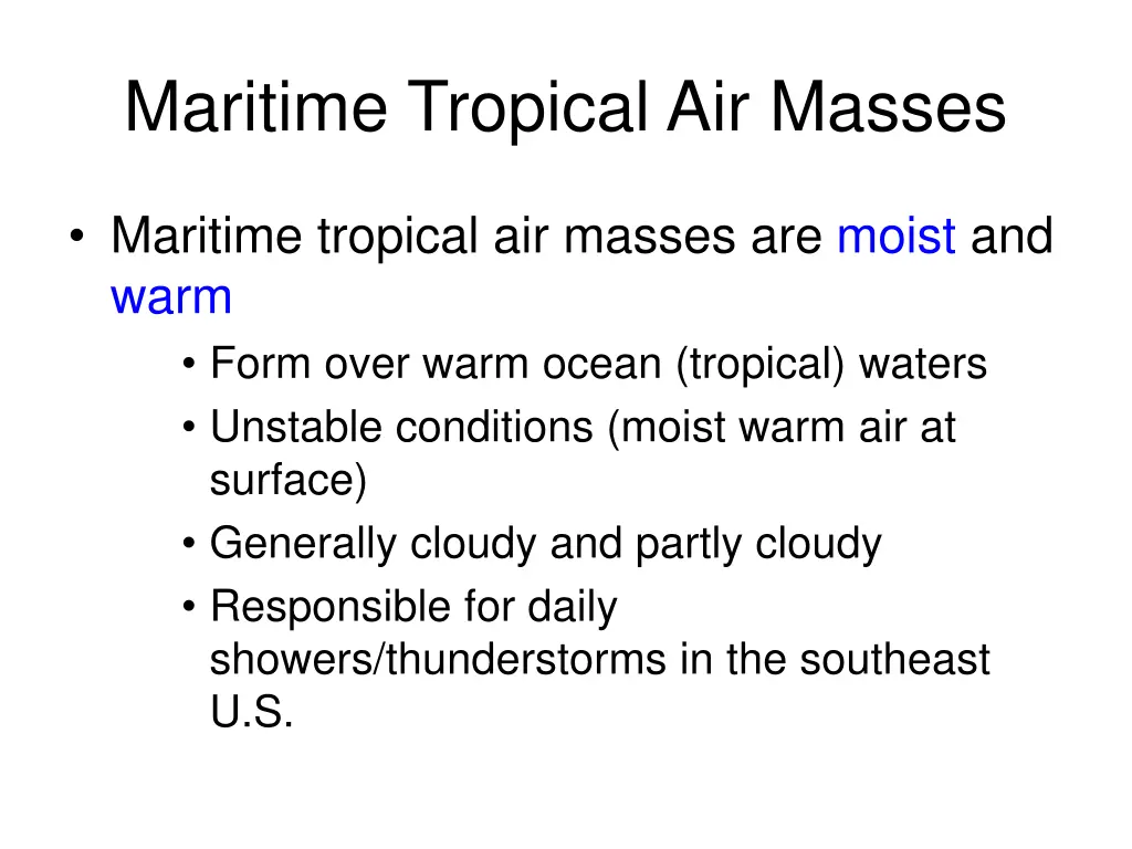 maritime tropical air masses 6