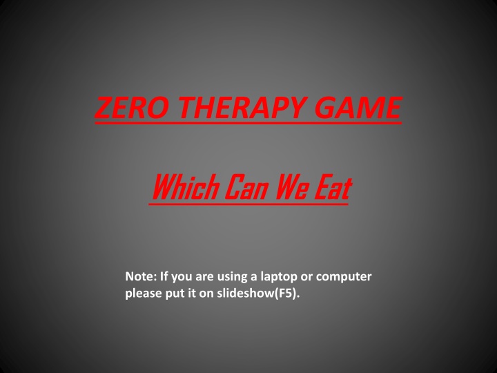 zero therapy game