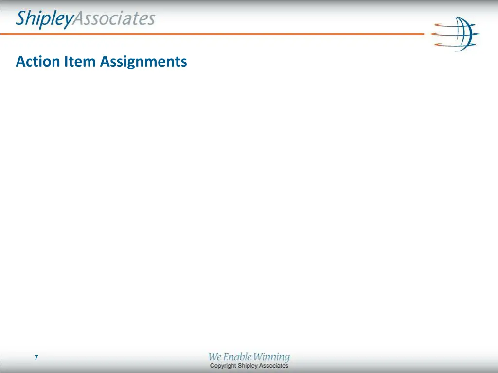 action item assignments