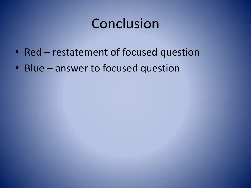 conclusion 1