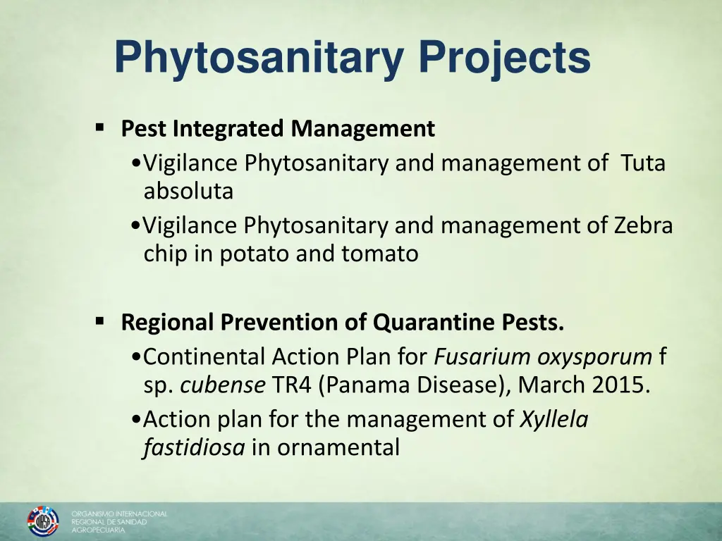 phytosanitary projects 2