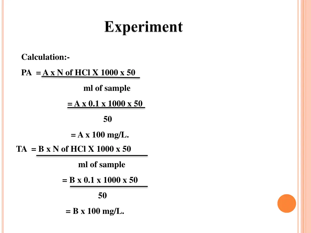 calculation