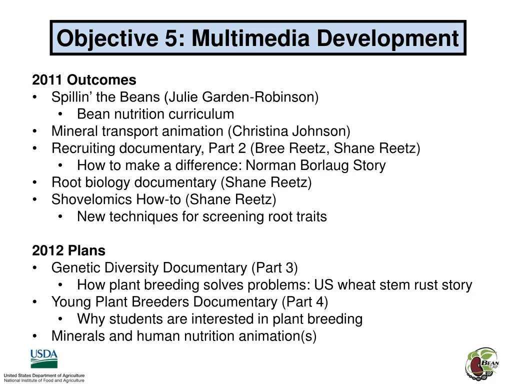 objective 5 multimedia development