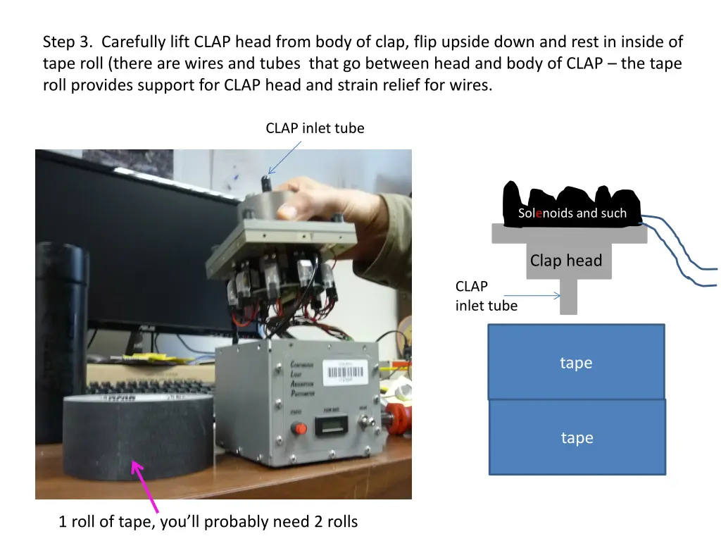 step 3 carefully lift clap head from body of clap