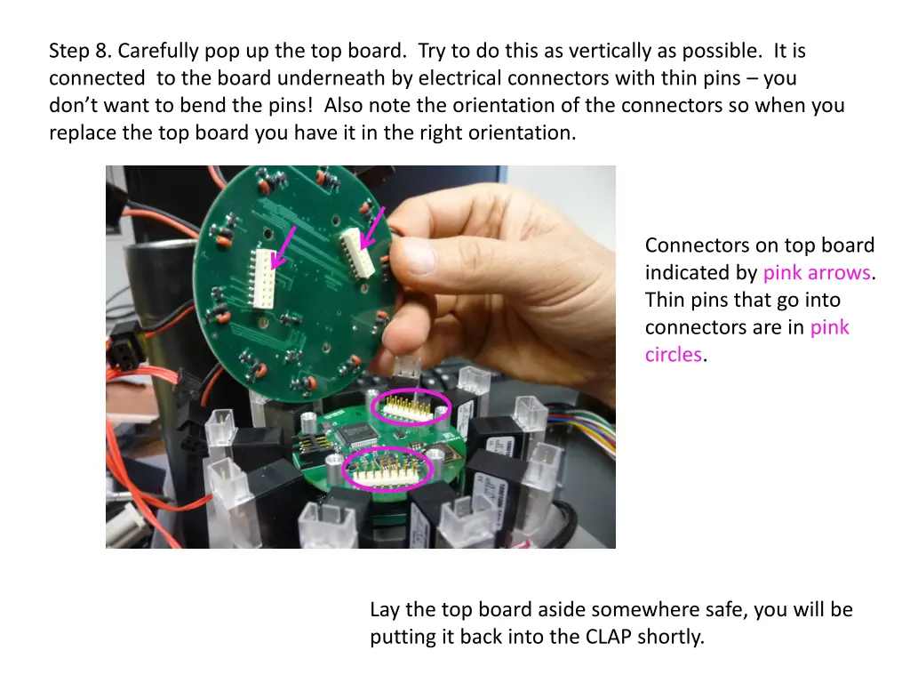 step 8 carefully pop up the top board