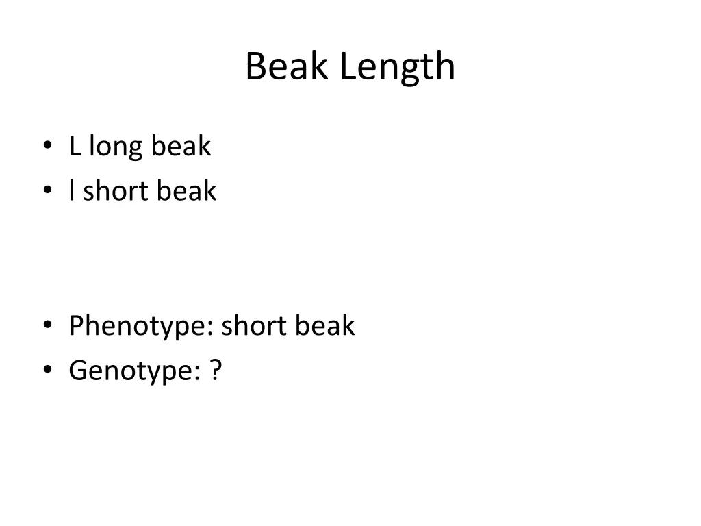 beak length