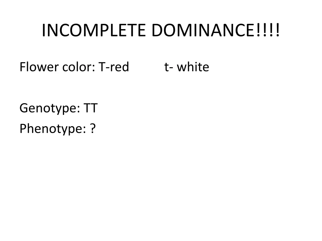 incomplete dominance