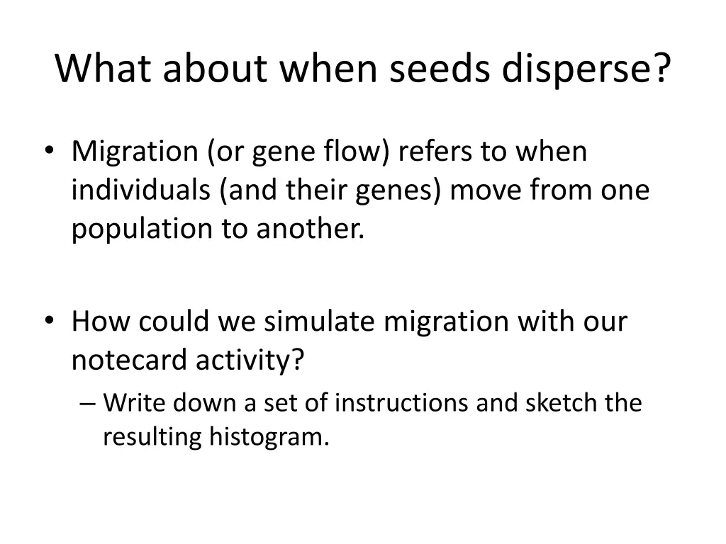 what about when seeds disperse