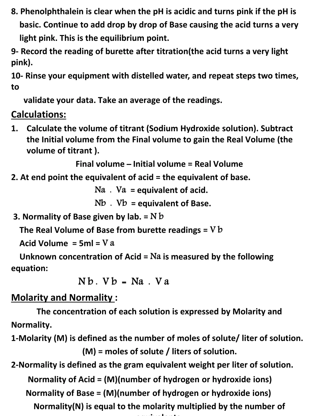 8 phenolphthalein is clear when the ph is acidic