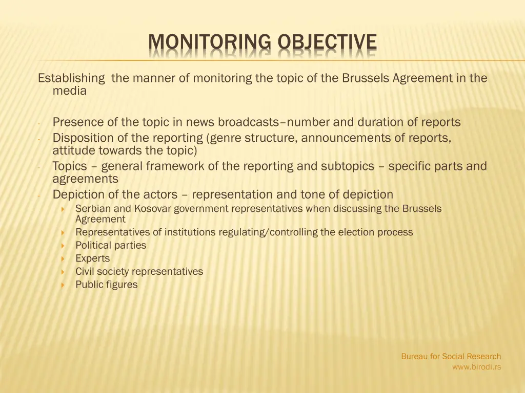 monitoring objective