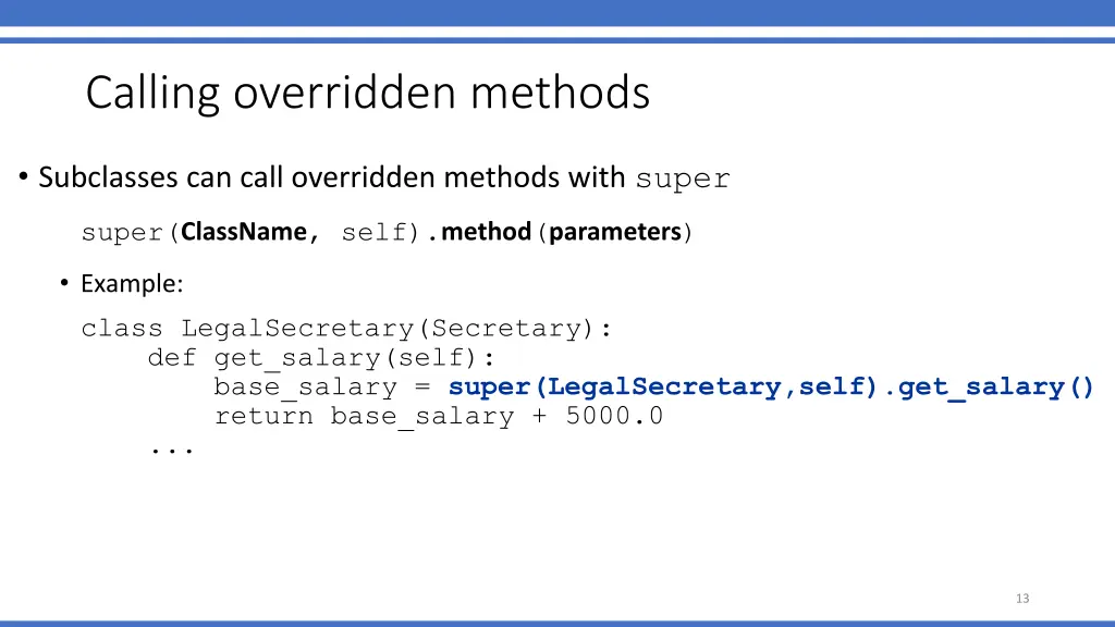 calling overridden methods