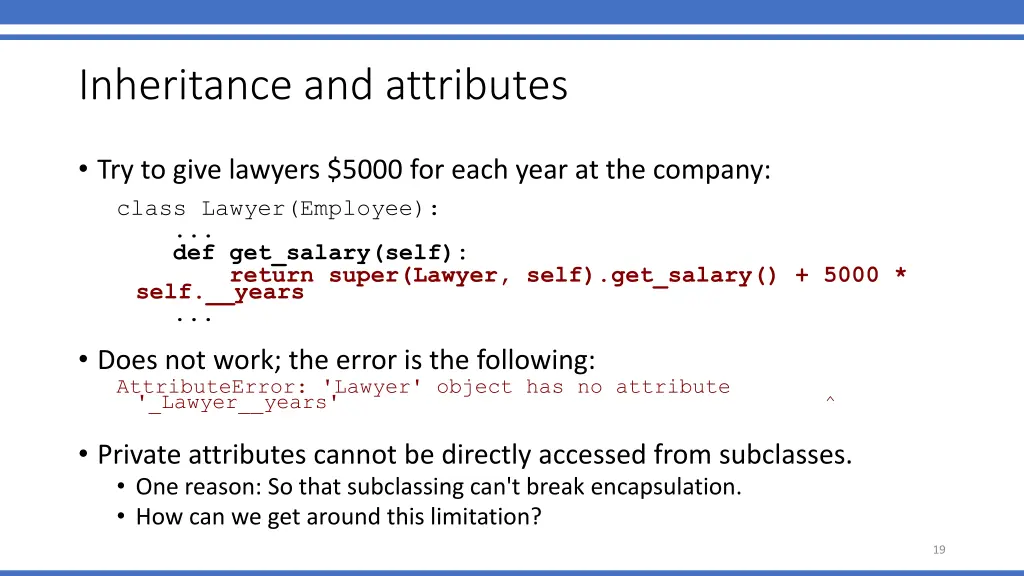 inheritance and attributes