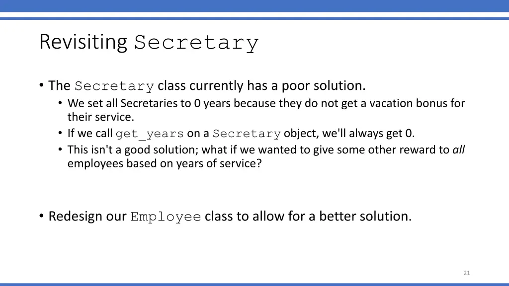 revisiting secretary