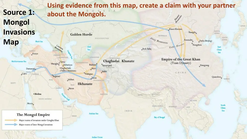 using evidence from this map create a claim with