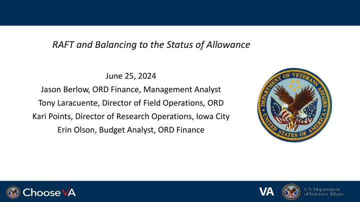 raft and balancing to the status of allowance