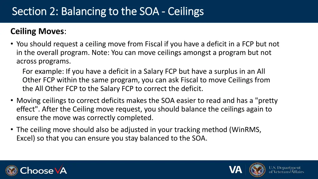 section 2 balancing to the soa section 2