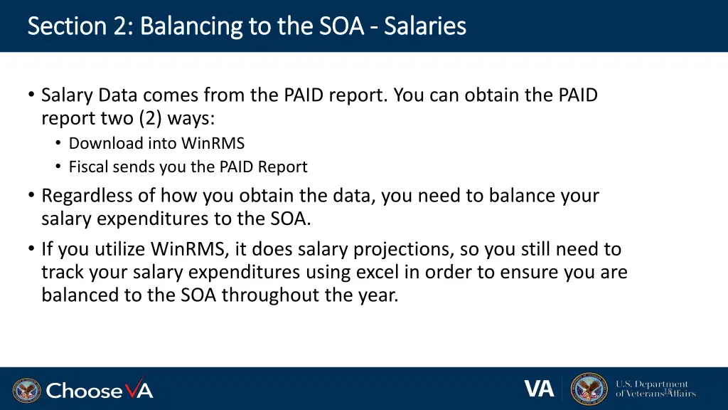 section 2 balancing to the soa section 3