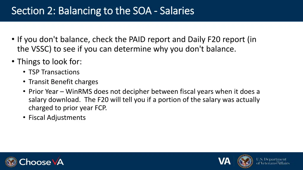 section 2 balancing to the soa section 6