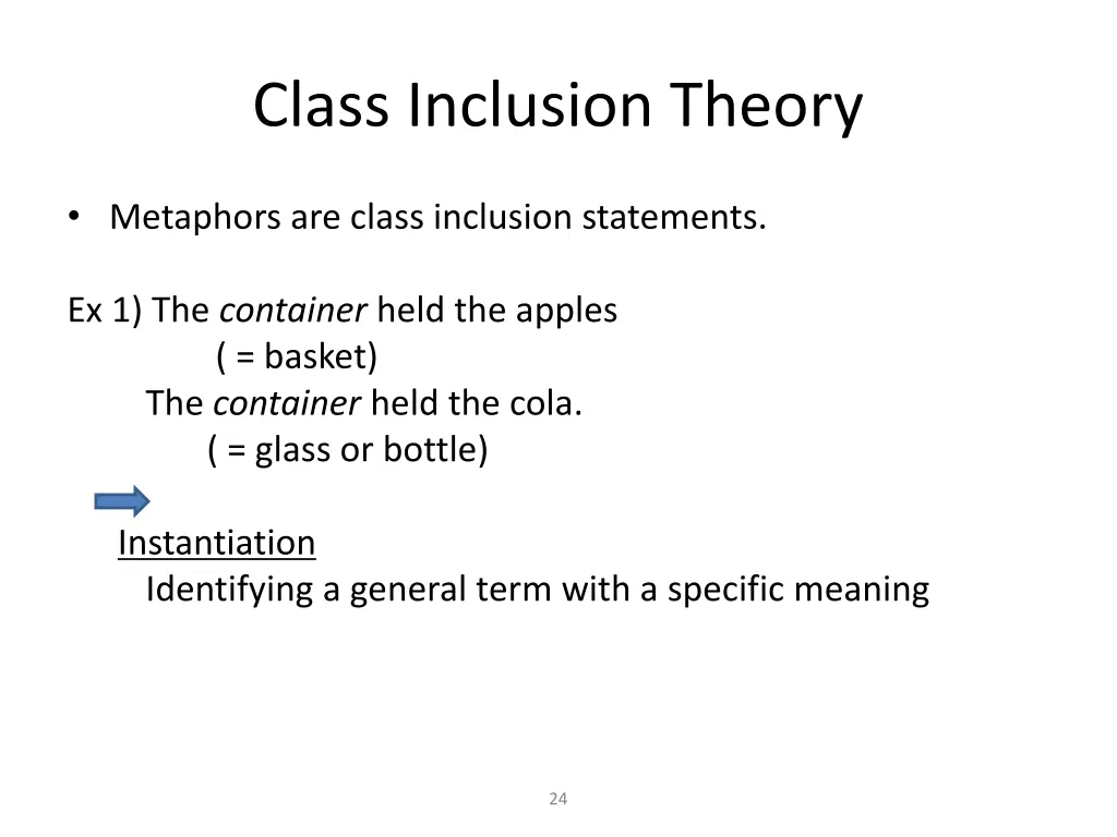 class inclusion theory