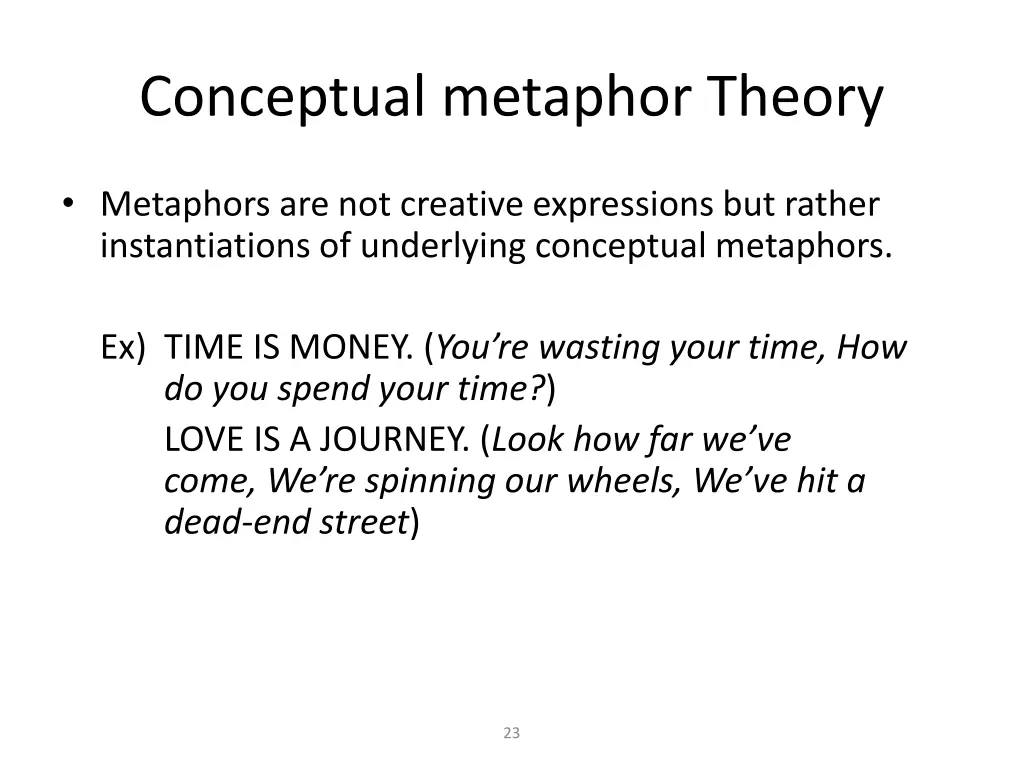 conceptual metaphor theory