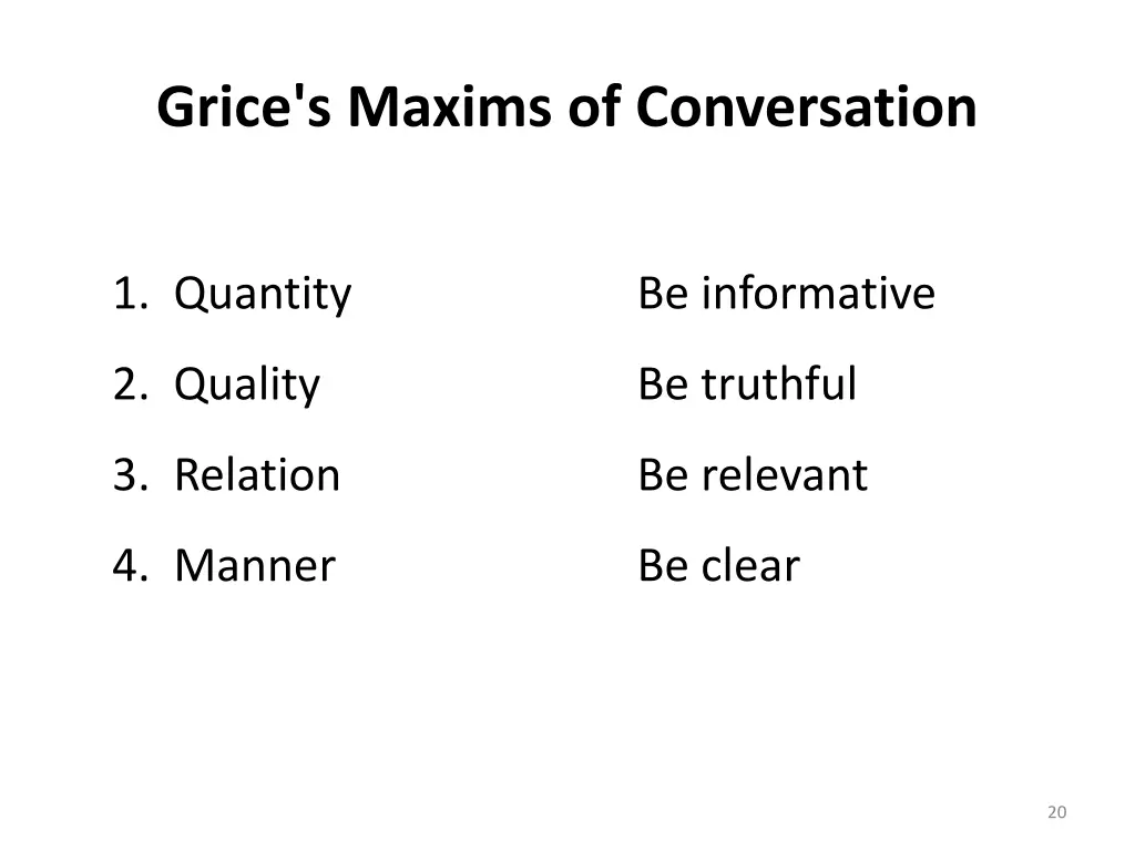 grice s maxims of conversation