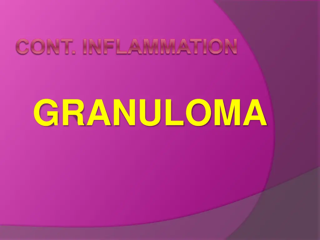 cont inflammation