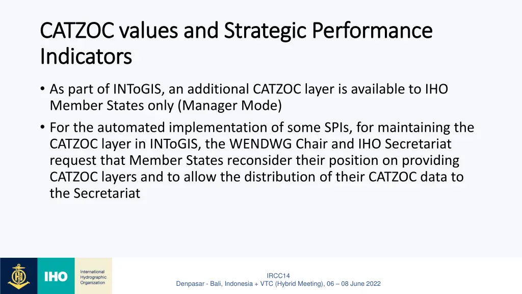 catzoc values and strategic performance catzoc