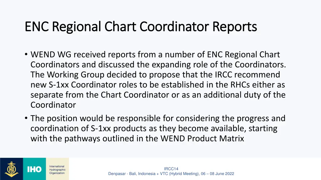 enc regional chart coordinator reports