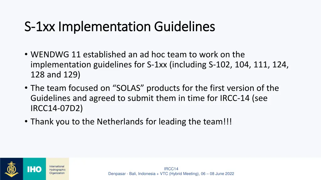 s s 1xx implementation guidelines