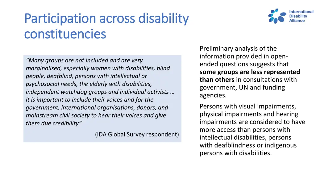 participation across disability participation