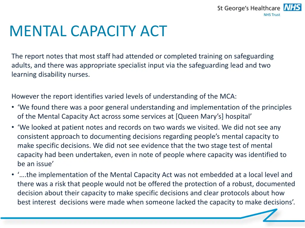 mental capacity act