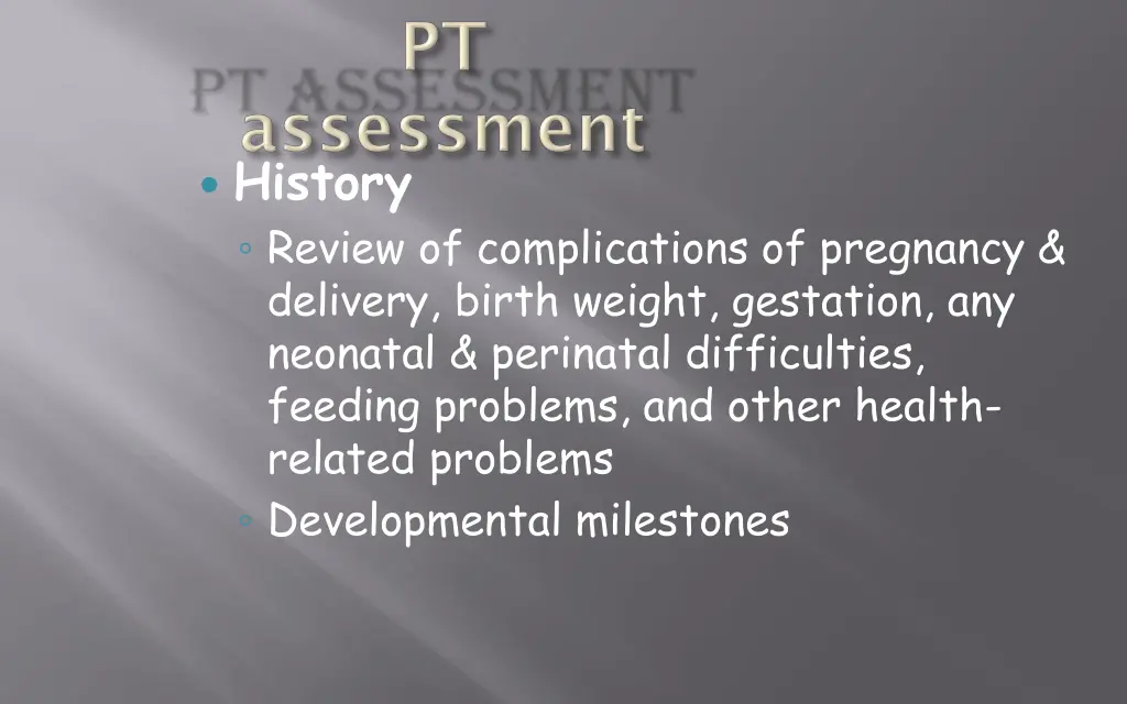 history review of complications of pregnancy