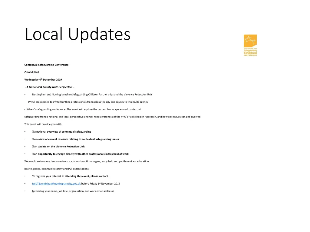 local updates 2