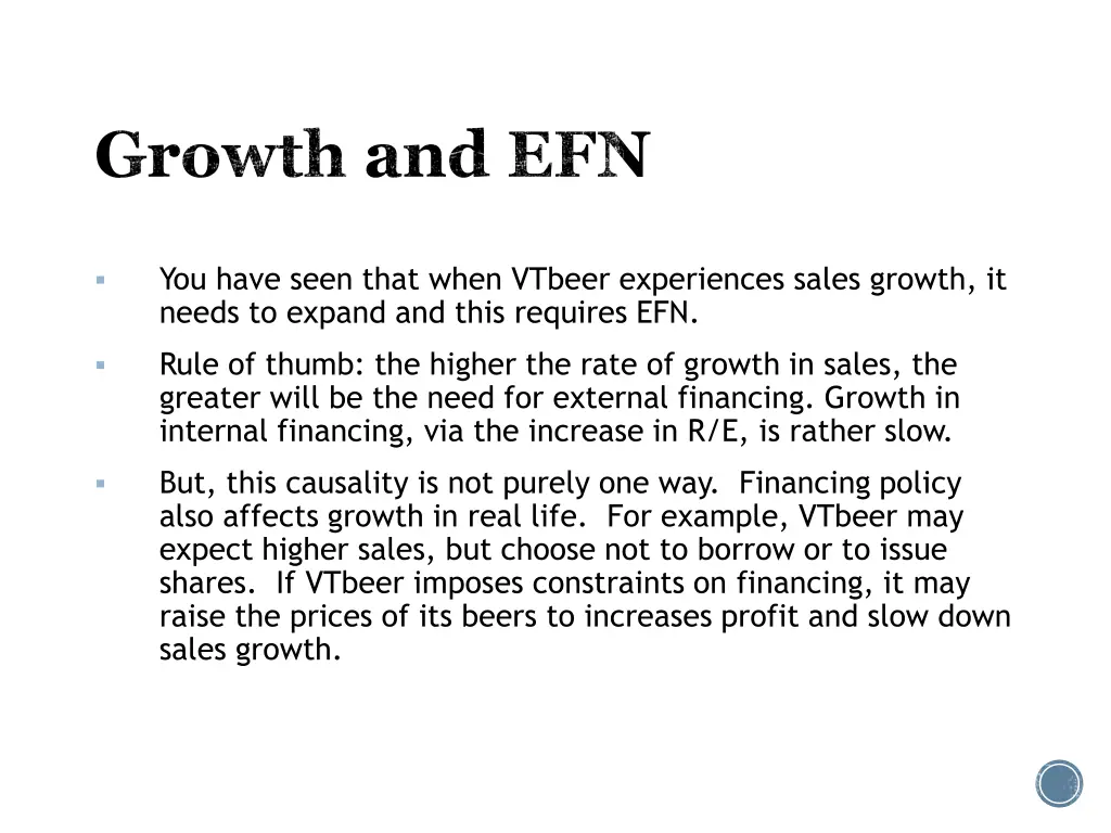 growth and efn