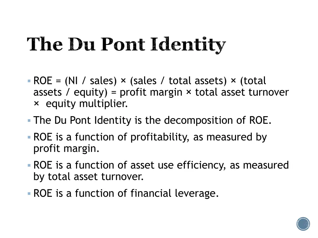 the du pont identity